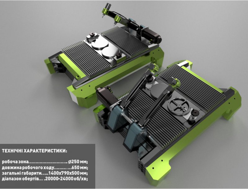 Візуалізація стенду для механічного трансформування 3D-об'єктів