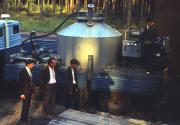 Група дезактивації води біля мобільної установки, 1986 рік